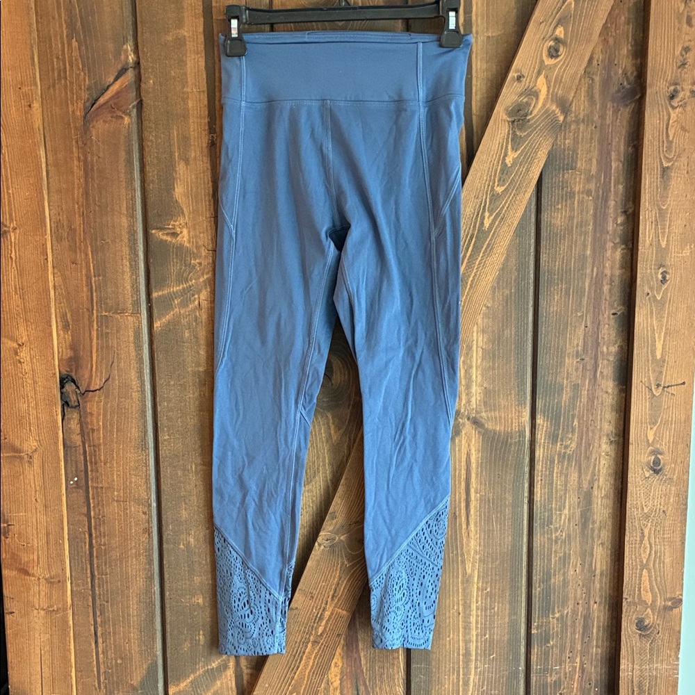 Victoria's Secret Blue Leggings with Lace Detail